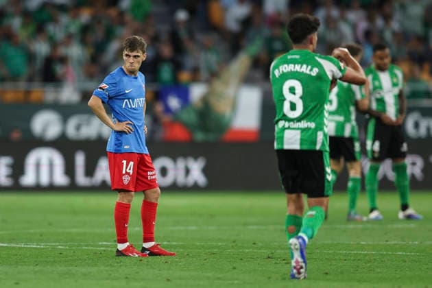ESP: Real Betis - Elche CF. La Liga EA Sports. Date 36 Aleix Febas of Elche CF during the La Liga EA Sports match between Real Betis and Elche CF played at La Cartuja Stadium on May 12, 2026 in Sevilla, Spain. kpng Copyright: xAntonioxPozox xPRESSINPHOTOx AP_260512_BET_ELC_2526_043