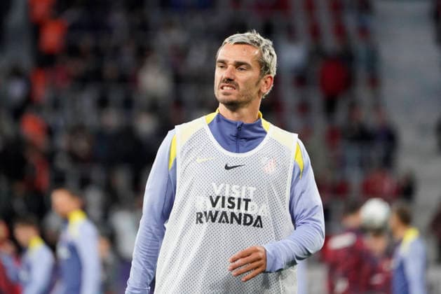 Antoine Griezmann of Atletico de Madrid seen during LaLiga EA SPORTS game between teams of CA Osasuna and Atletico de Madrid (Mickael Ducint Ball Raw Images PT) Pamplona El Sadar Spain Copyright: xMickaelxDucintx mickaelducint_osasuna_atletico072