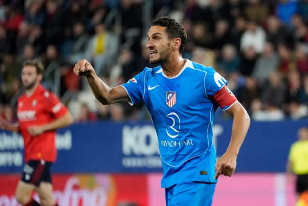 Koke of Atletico de Madrid seen during LaLiga EA SPORTS game between teams of CA Osasuna and Atletico de Madrid (Mickael Ducint Ball Raw Images PT) Pamplona El Sadar Spain Copyright: xMickaelxDucintx mickaelducint_osasuna_atletico088