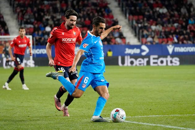 Koke of Atletico de Madrid seen during LaLiga EA SPORTS game between teams of CA Osasuna and Atletico de Madrid (Mickael Ducint Ball Raw Images PT) Pamplona El Sadar Spain Copyright: xMickaelxDucintx mickaelducint_osasuna_atletico103