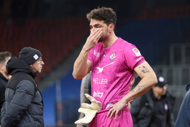 Grasshopper - FC Winterthur Torwart Stefanos Kapino (FCW) 12.05.2026 Stadion Letzigrund Zuerich , SCHWEIZ, Saison 2025 2026 Herren Fussball Super League Grasshopper Club Zuerich - FC Winterthur Torwart Stefanos Kapino (FCW)