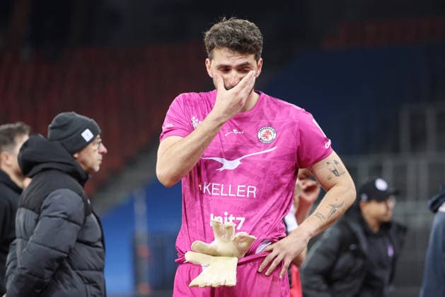Grasshopper - FC Winterthur Torwart Stefanos Kapino (FCW) 12.05.2026 Stadion Letzigrund Zuerich , SCHWEIZ, Saison 2025 2026 Herren Fussball Super League Grasshopper Club Zuerich - FC Winterthur Torwart Stefanos Kapino (FCW)