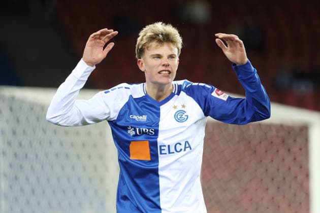 Grasshopper - FC Winterthur Jonathan Asp Jensen (GC) 12.05.2026 Stadion Letzigrund Zuerich , SCHWEIZ, Saison 2025 2026 Herren Fussball Super League Grasshopper Club Zuerich - FC Winterthur Jonathan Asp Jensen (GC)
