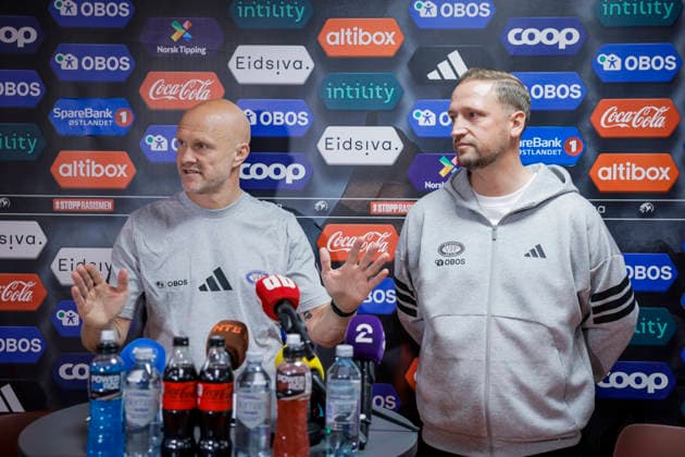 New Valerenga coach Oslo 20260513 Sports director Joachim Jonsson presents Johannes Moesgaard as the new head coach of Valerenga Photo Jonas Been Henriksen NTB Oslo Norway EDITORIAL USE ONLY RESTRICTED USE FOR BETTING COMPANIES  Copyright: xJonasxBeenxHenriksenx xNTBx