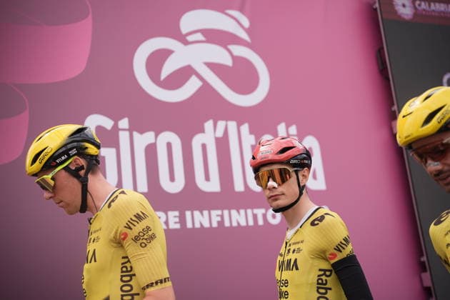 Denmark™s Jonas Vingegaard Hansen of Team Visma Lease A Bike during Stage 5 of the Giro d™Italia, from Praia a Mare to Potenza, Italy, Wednesday, May 13, 2026.  Copyright: xMarcoxAlpozzi LaPressex