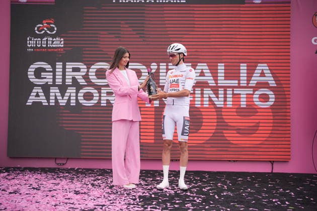 Switzerland™s Jan Christen of UAE Team Emirates XRG White jersey during Stage 5 of the Giro d™Italia, from Praia a Mare to Potenza, Italy, Wednesday, May 13, 2026.  Copyright: xMarcoxAlpozzi LaPressex