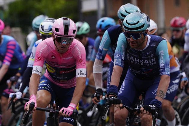 I taly™s Giulio Ciccone of Lidl-Trek pink jersey during Stage 5 of the Giro d™Italia, from Praia a Mare to Potenza, Italy, Wednesday, May 13, 2026.  Copyright: xFabioxFerrari LaPressex