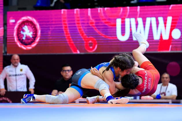 U17, U 17 Wrestling European Championships 49kg WW - Khadija Gurbanzada (AZE) df. Madina Bayramova (GER)