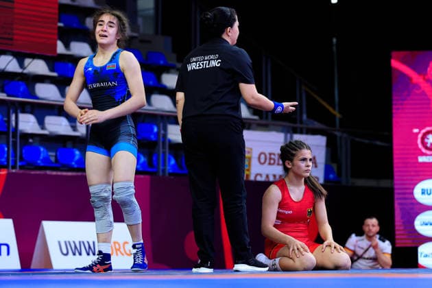 U17, U 17 Wrestling European Championships 49kg WW - Khadija Gurbanzada (AZE) df. Madina Bayramova (GER)