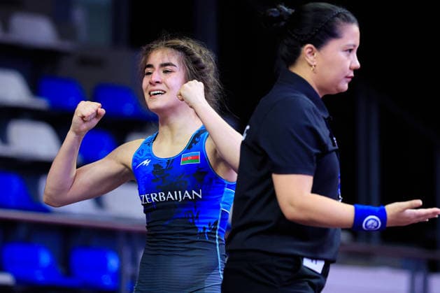 U17, U 17 Wrestling European Championships 49kg WW - Khadija Gurbanzada (AZE) df. Madina Bayramova (GER)