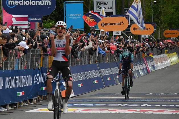 CICLISMO - Giro d Italia - Stage 5 - Praia a Mare - Potenza Photo by IPA ABACAPRESS.COM84641747 - Giro d Italia 2026 - Tappa 5 Praia a Mare-Potenza, Igor Arrieta (UAE Team Emirates XRG) stage winner during Stage 5 - Praia a Mare - Potenza, Giro d Italia race in Potenza, Italy, May 13 2026 Potenza Italy  Copyright: xIPAxSport ABACAx
