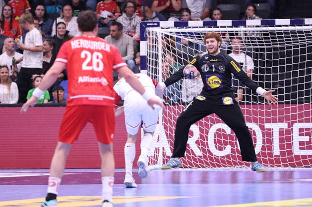 HANDBALL - IHF WC quali, AUT vs POL GRAZ,AUSTRIA,13.MAY.26 - HANDBALL - IHF World Championship, WM, Weltmeisterschaft 2027, European qualification, play off, OEHB international match, Länderspiel, Nationalmannschaft Austria vs Poland. Image shows Leon Bergmann (Austria). GEPAxpictures xChrisxBauer