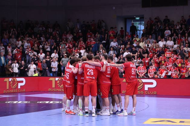 HANDBALL - IHF WC quali, AUT vs POL GRAZ,AUSTRIA,13.MAY.26 - HANDBALL - IHF World Championship, WM, Weltmeisterschaft 2027, European qualification, play off, OEHB international match, Länderspiel, Nationalmannschaft Austria vs Poland. Image shows the disappointment of Austria. GEPAxpictures xChrisxBauer
