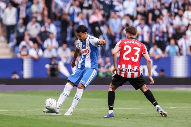 May 13, 2026, Cornella, Barcelona, SPAIN: Omar El Hilali of RCD Espanyol in action during the Spanish league, LaLiga EA Sports, football match played between RCD Espanyol and Athletic Club at RCDE Stadium on May 13, 2026 in Cornella, Spain. Cornella SPAIN - ZUMAa181 20260513_zaa_a181_036 Copyright: xJavierxBorregox