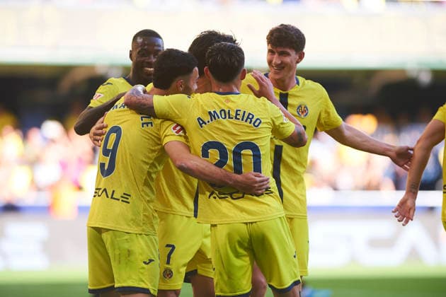 George Mikautadze (Villarreal CF) celebrates after scoring his team˜s second goal during the LaLiga EA Sports match between Villarreal CF and Sevilla FC at Estadio de la Ceramica on May 13, 2026 in Villarreal, Spain. (Photo by Maria Jose Segovia DeFodi Images) -