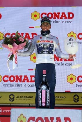 CICLISMO - Giro d Italia - Stage 5 - Praia a Mare - Potenza Photo by IPA ABACAPRESS.COM84644722 - Tappa 5 Praia a Mare-Potenza, Afonso Eulalio (Bahrain Victorious) pink white during Stage 5 - Praia a Mare - Potenza, Giro d Italia race in Potenza, Italy, May 13 2026 Potenza Italy  Copyright: xIPAxSport ABACAx