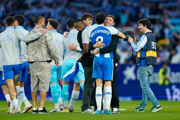 ESP: RCD Espanyol - Athletic Club . La Liga EA Sports. Matchday 36 Edu Exposito and Javi Puado of RCD Espanyol during the La Liga EA Sports match between RCD Espanyol and Athletic Club de Bilbao played at RCDE Stadium on May 13, 2026 in Barcelona, Spain. kpng Copyright: xSergioxRuizxx xPRESSINPHOTOx PS_260513_ESP_ATH_2526_044