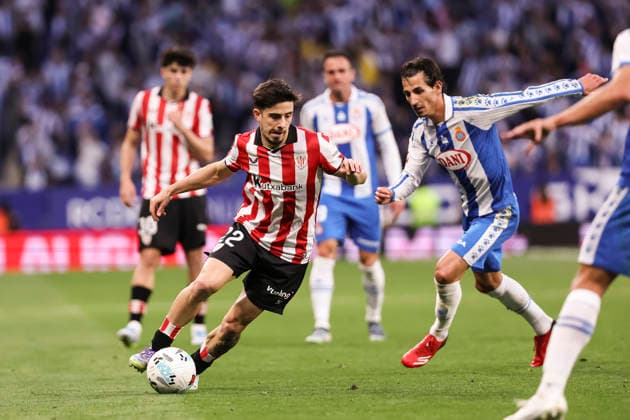 May 13, 2026, Cornella, Barcelona, SPAIN: Nico Serrano of Athletic Club in action during the Spanish league, LaLiga EA Sports, football match played between RCD Espanyol and Athletic Club at RCDE Stadium on May 13, 2026 in Cornella, Spain. Cornella SPAIN - ZUMAa181 20260513_zaa_a181_146 Copyright: xJavierxBorregox