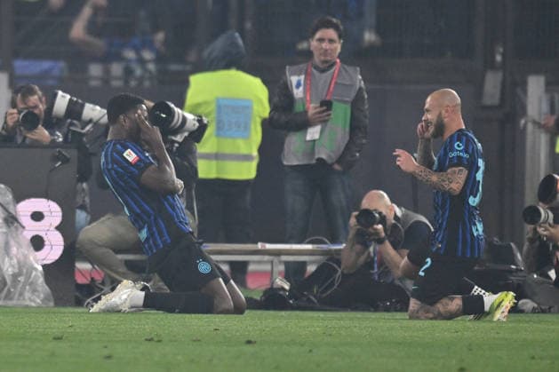 RECORD DATE NOT STATED 13th May 2026, Stadio Olimpico, Rome, Italy; Coppa Italia Football; Lazio versus Inter Milan; Petar Sucic of Inter Milan celebrates after scoring the goal of 0-1 DomenicoxCippitelli