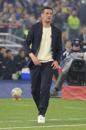 Lazio v Inter Milan - Italian Cup final match ROME, ITALY, MAY 13: Cristian Chivu, head coach of Inter Milan, follows the game during the Italian Cup football final match between Lazio and Inter Milan at the Olympic stadium in Rome, Italy, on May 13, 2026. Riccardo De Luca Anadolu Rome Italy. Editorial use only. Please get in touch for any other usage.  Copyright: x2026xAnadoluxRiccardoxDexLucax