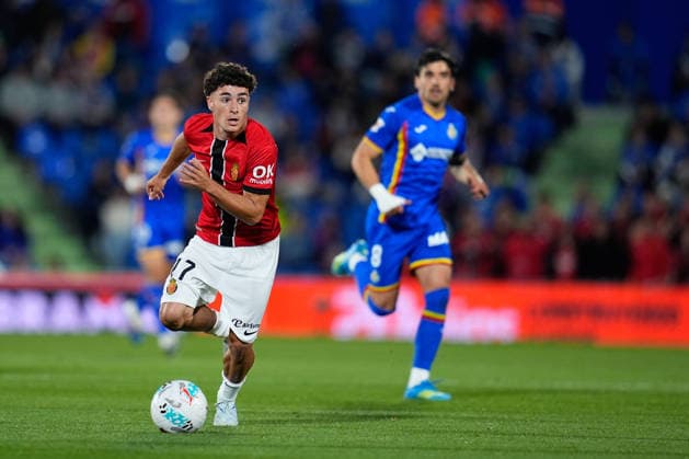 May 13, 2026, Getafe, Madrid, Spain: Jan Virgili of RCD Mallorca runs with the ball during the Spanish League, LaLiga EA Sports, football match played between Getafe CF and RCD Mallorca at Coliseum de Getafe stadium on May 13, 2026, in Getafe, Spain. Getafe Spain - ZUMAa181 20260513_zaa_a181_188 Copyright: xDennisxAgyemanx