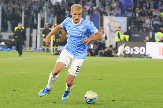 Lazio v Inter Milan - Italian Cup final match ROME, ITALY, MAY 13: Gustav Isaksen, of Lazio, in action during the Italian Cup football final match between Lazio and Inter Milan at the Olympic stadium in Rome, Italy, on May 13, 2026. Riccardo De Luca Anadolu Rome Italy. Editorial use only. Please get in touch for any other usage.  Copyright: x2026xAnadoluxRiccardoxDexLucax