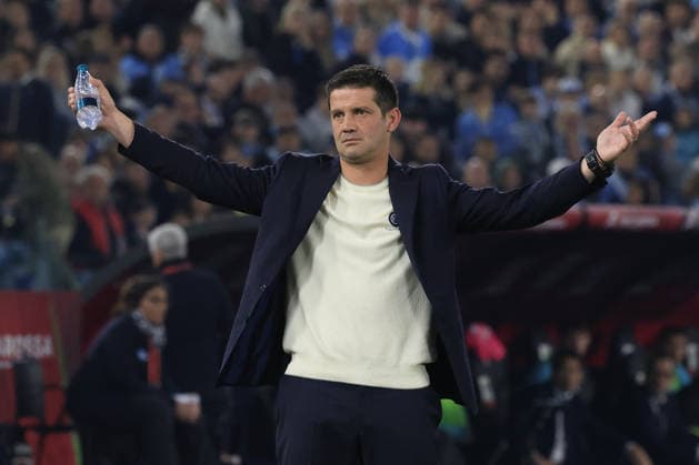 Lazio v Inter Milan - Italian Cup final match ROME, ITALY, MAY 13: Cristian Chivu, head coach of Inter Milan, reacts during the Italian Cup football final match between Lazio and Inter Milan at the Olympic stadium in Rome, Italy, on May 13, 2026. Riccardo De Luca Anadolu Rome Italy. Editorial use only. Please get in touch for any other usage.  Copyright: x2026xAnadoluxRiccardoxDexLucax