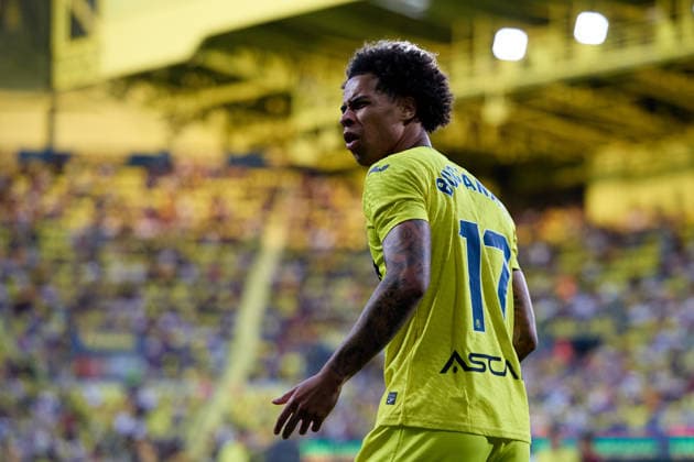 Kings League Italy 2026 May 13, 2026, Villarreal, Castellon, Spain: Tajon Buchanan of Villarreal CF reacts during the Spanish championship LaLiga football match between Villarreal CF and Sevilla CF on 13 May 2026 at Ceramica Stadium in Villarreal, Spain. Villarreal Fonzies Arena Spain Spanish La Liga EA Sports soccer match Villarreal vs Sevilla Copyright: xCerezox