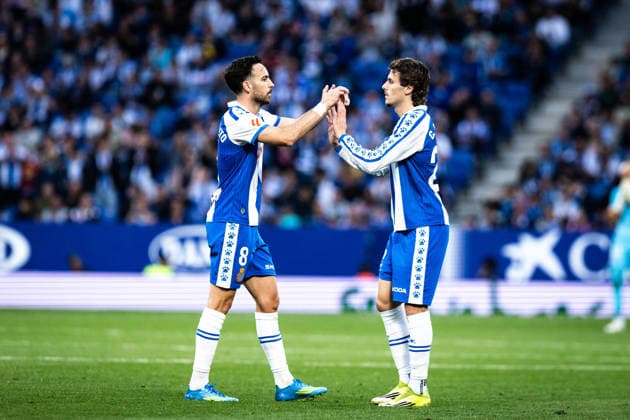 May 13, 2026, Barcelona, Barcelona, Spain: BARCELONA, SPAIN - MAY 13: Edu Exposito and Carlos Romero of RCD Espanyol in action during the LaLiga EA Sports match between RCD Espanyol and Athletic Club at RCDE Stadium on May 13, 2026 in Barcelona, Spain. Soccer 2026: RCD Espanyol V Athletic Club - LaLiga EA Sports  - ZUMAs316 20260513_znp_s316_043 Copyright: xMartixSeguraxRamonedax
