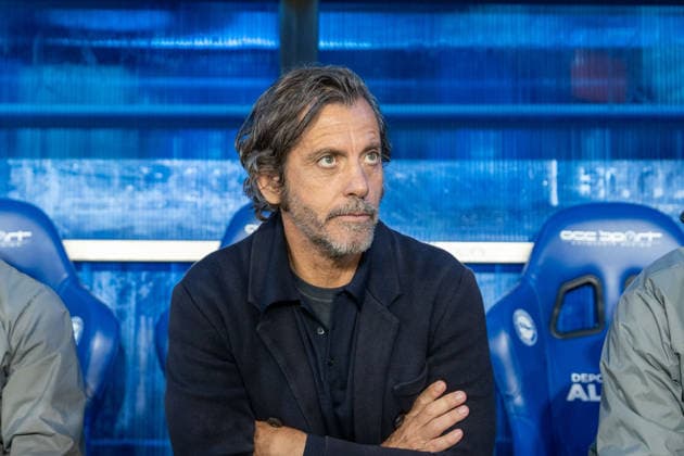 Alavés head coach, Quique Sanchez Flores, during the La Liga EA Sports match between Alaves and Barcelona at Estadio Mendizorroza on May 13th 2026, in Vitoria Gasteiz, Spain Copyright: xAndresxLopezxSheridanxx xSPPx Sportspressphoto_SPR145951