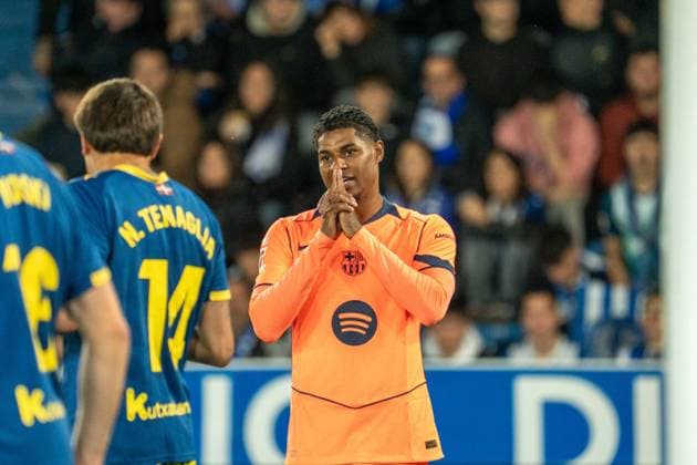 Marcus Rashford (N14) upset after missing a chance during the La Liga EA Sports match between Alaves and Barcelona at Estadio Mendizorroza on May 13th 2026, in Vitoria Gasteiz, Spain Copyright: xAndresxLopezxSheridanxx xSPPx Sportspressphoto_SPR145965