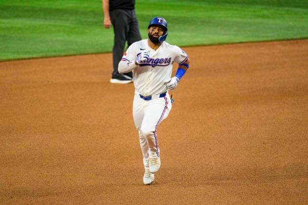 May 12, 2026, Arlington, Texas, USA: Texas Rangers left fielder EZEQUIEL DURAN (20) runs the bases after hitting a homerun during the fourth inning of the game between the Texas Rangers and the Arizona Diamondbacks. Texas Rangers Win 7-4  - ZUMAm348 20260512_znp_m348_012 Copyright: xLuisxRevillaxMatax
