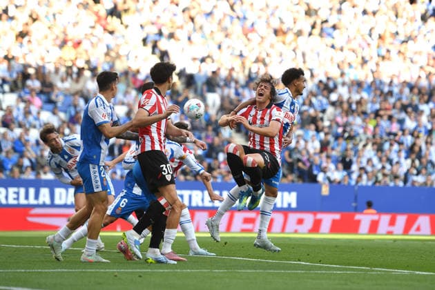 RCD ESPANYOL v ATHLETIC CLUB DE BILBAO RCDE STADIUM BARCELONA. May 13, 2026 RCD ESPANYOL vs ATHLETIC CLUB DE BILBAO May 13,2026 RCD Espanyol finally wins after 18 games. Unai Gomez (20) of Athletic Club de Bilbao reacts during the match between RCD Espanyol and Athletic Club de Bilbao corresponding to the thirty six day of La Liga EA Sports at RCDE Stadium in Barcelona, Spain. Cornella El Prat ESP Copyright: xS.xRosx