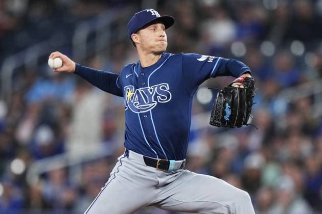 May 13, 2026, Toronto, On, CANADA: Tampa Bay Rays pitcher Griffin Jax (22) works against the Toronto Blue Jays during second inning MLB, Baseball Herren, USA baseball action in Toronto on Wednesday, May 13, 2026. Canada News - May 13, 2026  - ZUMAc35_ 20260513_zaf_c35_147 Copyright: xNathanxDenettex