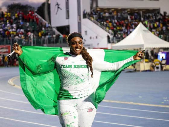Sade Olatoye competes at The 24th African Senior Athletics Championships (ASAC) 2026 in Accra, Ghana, at the University of Ghana Sports Stadium from May 12 2026 Copyright: xChristopherxOnahx