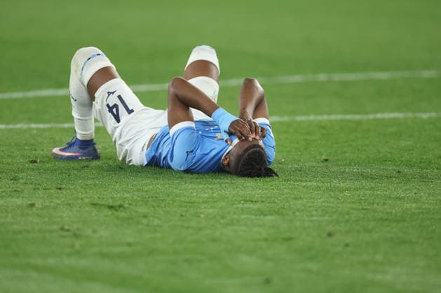 CALCIO - Coppa Italia - Final - SS Lazio vs Inter - FC Internazionale Photo by IPA ABACAPRESS.COM84657510 - Rome, Italy - May 13, 2026: Tijjani Noslin (forward) of SS Lazio disappointed after the defeat at the end of the the Coppa Italia Frecciarossa Final football match 2025-2026 between SS Lazio vs Inter - FC Internazionale at Olympic Stadium. Rome Italy  Copyright: xIPAxSport ABACAx