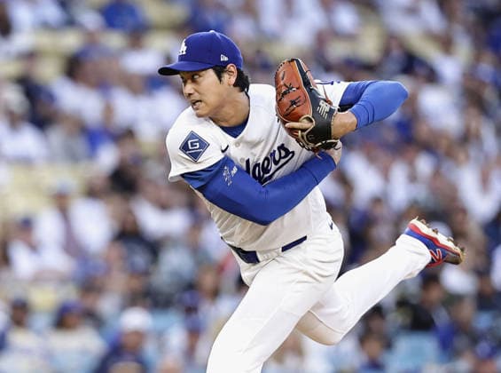 Baseball: Giants vs. Dodgers Los Angeles Dodgers pitcher Shohei Ohtani starts in a baseball game against the San Francisco Giants on May 13, 2026, at Dodger Stadium in Los Angeles.  A14AA0005554813P