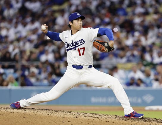 Baseball: Giants vs. Dodgers Los Angeles Dodgers pitcher Shohei Ohtani starts in a baseball game against the San Francisco Giants on May 13, 2026, at Dodger Stadium in Los Angeles.  A14AA0005554857P
