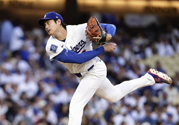 Baseball: Giants vs. Dodgers Los Angeles Dodgers pitcher Shohei Ohtani starts in a baseball game against the San Francisco Giants on May 13, 2026, at Dodger Stadium in Los Angeles.  A14AA0005555081P