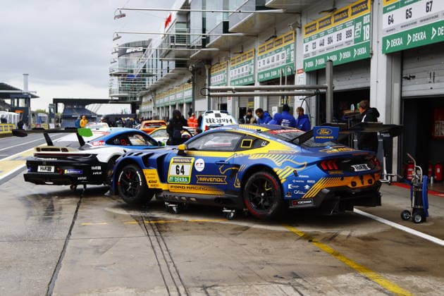 RECORD DATE NOT STATED 64 Dennis Olsen (NOR) Christopher Mies (Erkrath GER) Frederic Vervisch (BEL) Arjun Maini (IND), Ford Mustang GT3, Team: HRT Ford Racing (GER) vor der Box GER, Motorsport, 54. ADAC Ravenol 24H-Rennen Nuerburgring 2025, Mittwoch, Impressionen vor dem Rennen, Nuerburg, 13.05.2026 GER, Motorsport, 54. ADAC Ravenol 24H-Rennen Nuerburgring 2025, Mittwoch, Impressionen vor dem Rennen, Nuerburg, 13.05.2026 Nuerburg Copyright: xEibner-Pressefoto JuergenxAugstx EP_JAT