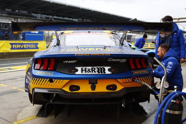 RECORD DATE NOT STATED 64 Dennis Olsen (NOR) Christopher Mies (Erkrath GER) Frederic Vervisch (BEL) Arjun Maini (IND), Ford Mustang GT3, Team: HRT Ford Racing (GER) vor der Box GER, Motorsport, 54. ADAC Ravenol 24H-Rennen Nuerburgring 2025, Mittwoch, Impressionen vor dem Rennen, Nuerburg, 13.05.2026 GER, Motorsport, 54. ADAC Ravenol 24H-Rennen Nuerburgring 2025, Mittwoch, Impressionen vor dem Rennen, Nuerburg, 13.05.2026 Nuerburg Copyright: xEibner-Pressefoto JuergenxAugstx EP_JAT