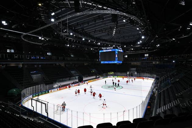 Czech national Ice hockey, Eishockey team training session at the 2026 IIHF Ice Hockey World Championship, WM, Weltmeisterschaft in Fribourg, Switzerland, on May 14, 2026. (CTKxPhoto RadekxPetrasek) CTKPhotoP2026051403847  CTKPhotoP2026051403847