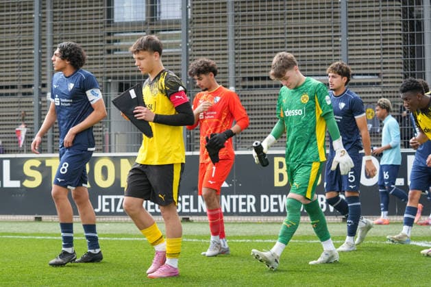 Donnerstag, 14.05.2026 Saison 2025 2026 Finale U17, U 17 Westfalenpokal im BVB Fußballpark Hohenbuschei, Dortmund, Germany. BV Borussia Dortmund U17 - VfL Bochum U17. Semih Kaymak (BVB)