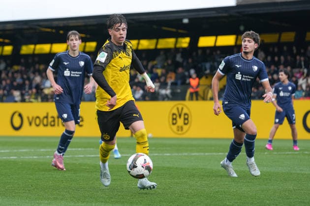 Donnerstag, 14.05.2026 Saison 2025 2026 Finale U17, U 17 Westfalenpokal im BVB Fußballpark Hohenbuschei, Dortmund, Germany. BV Borussia Dortmund U17 - VfL Bochum U17. Niclas Julius Goldberg (BVB)
