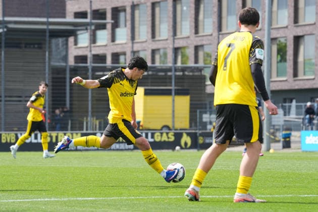 Donnerstag, 14.05.2026 Saison 2025 2026 Finale U17, U 17 Westfalenpokal im BVB Fußballpark Hohenbuschei, Dortmund, Germany. BV Borussia Dortmund U17 - VfL Bochum U17. Rohullah Nazari (BVB)
