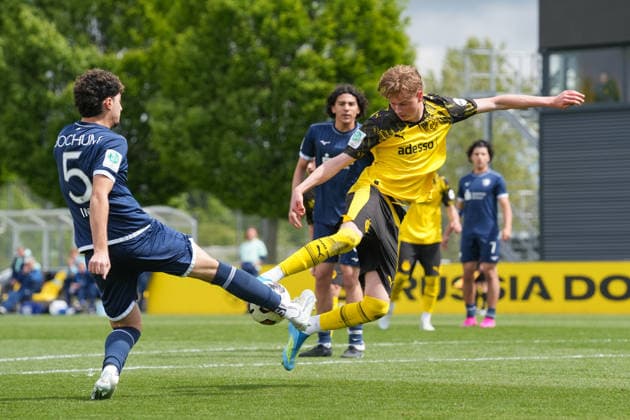 Donnerstag, 14.05.2026 Saison 2025 2026 Finale U17, U 17 Westfalenpokal im BVB Fußballpark Hohenbuschei, Dortmund, Germany. BV Borussia Dortmund U17 - VfL Bochum U17. Mats Brauckmann (BVB)