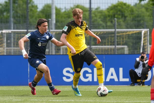 Donnerstag, 14.05.2026 Saison 2025 2026 Finale U17, U 17 Westfalenpokal im BVB Fußballpark Hohenbuschei, Dortmund, Germany. BV Borussia Dortmund U17 - VfL Bochum U17. Mats Brauckmann (BVB)