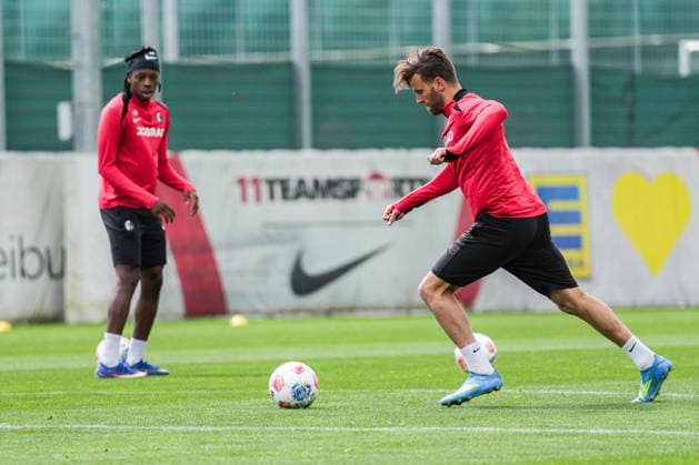 Öffentliches Training, SC Freiburg, 14.05.2026 Lucas Höler (SC Freiburg, 9) Öffentliches Training, SC Freiburg, 14.05.2026 Copyright: xBEAUTIFULxSPORTS Boscox