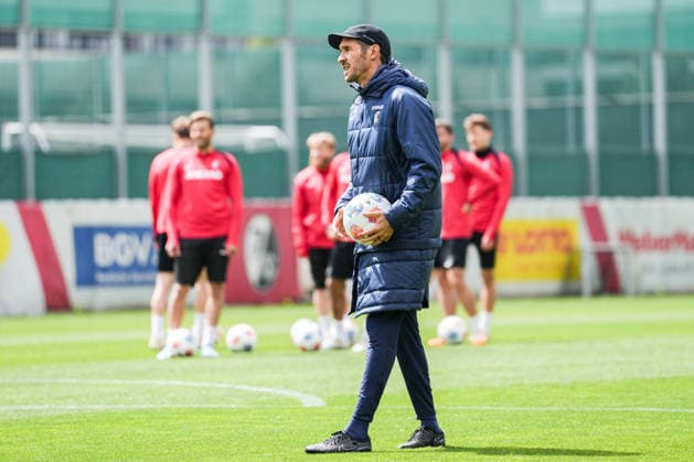 Öffentliches Training, SC Freiburg, 14.05.2026 Julian Schuster (SC Freiburg, Trainer) Öffentliches Training, SC Freiburg, 14.05.2026 Copyright: xBEAUTIFULxSPORTS Boscox