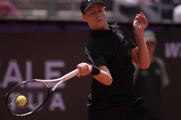 Jannik Sinner during the match between Jannik Sinner (ITA) vs Andrey Rublev at the Italian Open in Rome, Thursday, May 14, 2026. (Alfredo Falcone LaPresse)  Copyright: xAlfredoxFalcone LaPressex